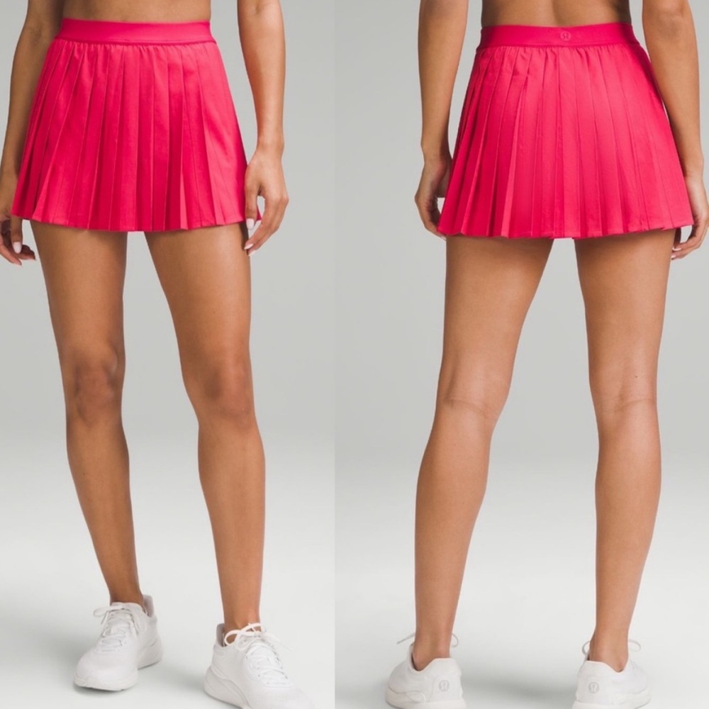 Lululemon High-Rise‎ Pleated Tennis Skirt Skort Pink Cherry Mist 4